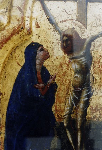 Anonimo — Crocifisso - (Pinacoteca di Ravenna) particolare. Arcangelo di Cola (?) — particolare
